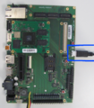 where to connect the miniUSB cable on the APF6Dev development board